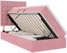vidaXL LED Opbergbed met Matras Roze 90 x 190 cm Fluweel
