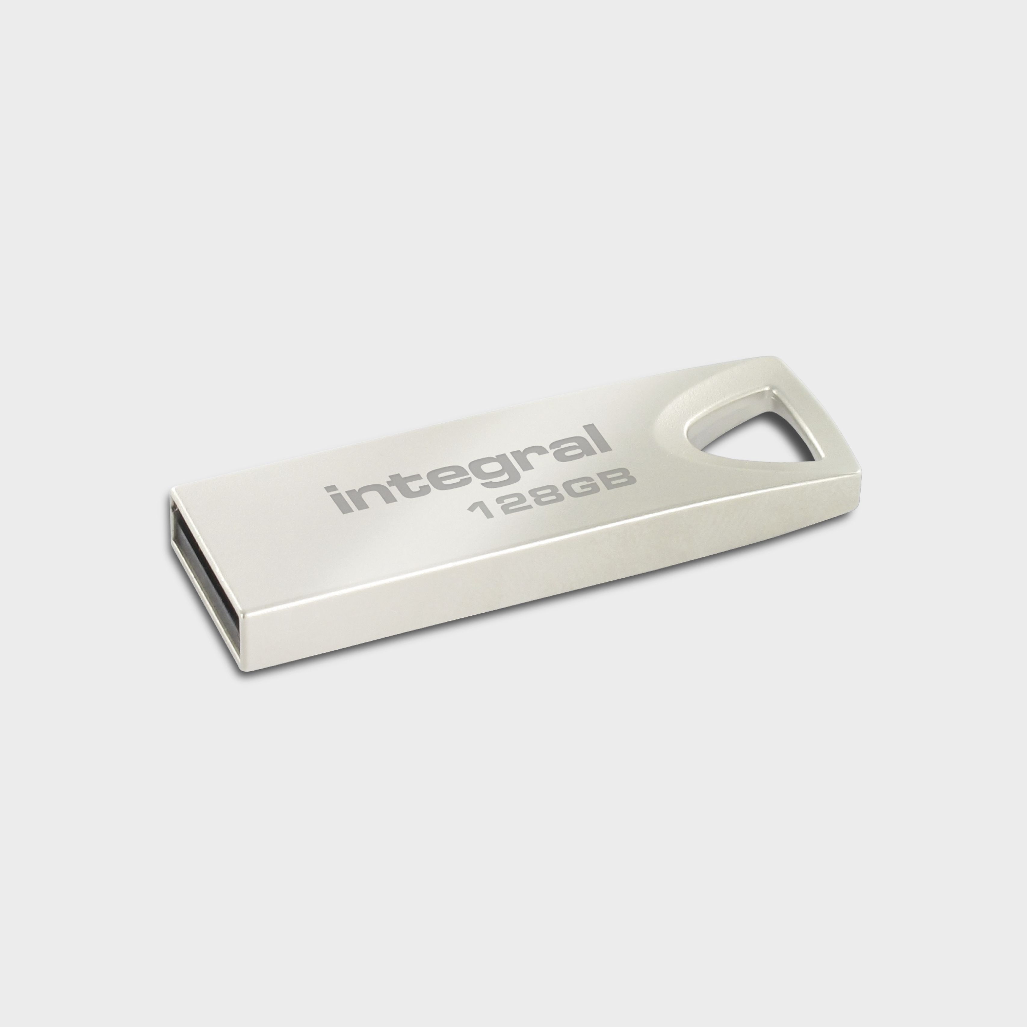 Integral 128GB ARC USB 2.0 Flash Drive - Metaal, Sleutelhanger Formaat