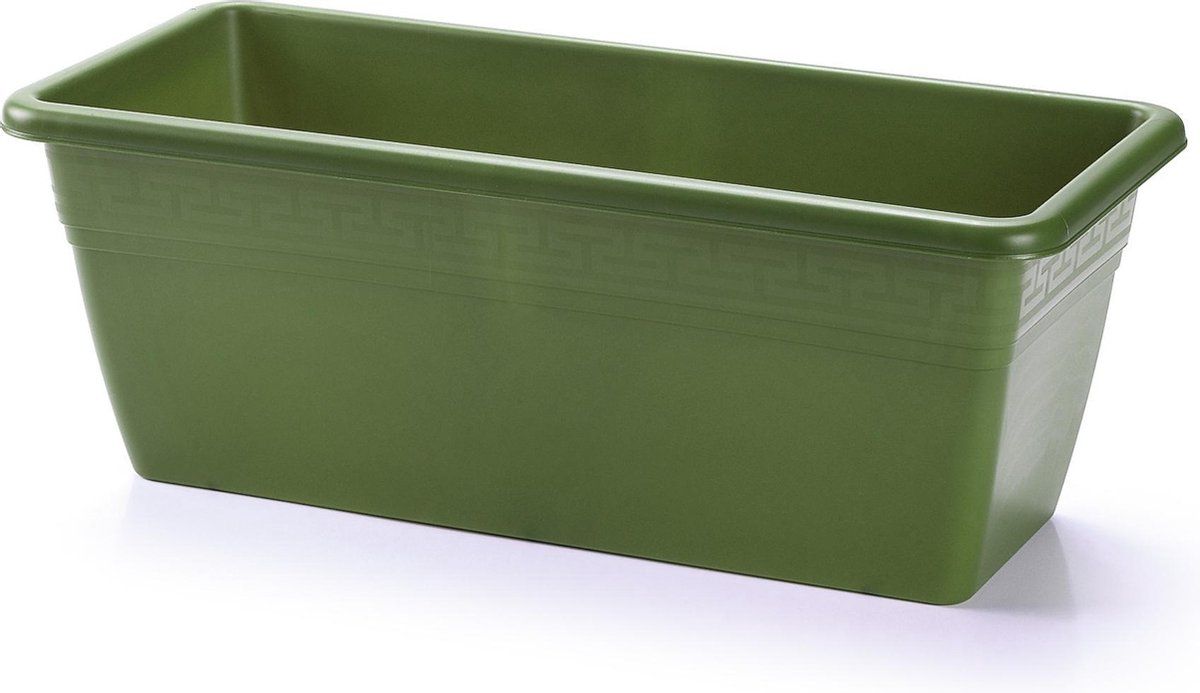 Forte Plastics Plantenbak groen rechthoekig 40 x 18 x 15 cm