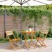 Maison Exclusive - Ensemble de bistrot 3 pièces, beige, en polypropylène et bois massif