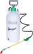 Merkloos Drukspuit - 8 liter - met pomp - kunststof - wit/groen - plantenspuit/druksproeier - 18 x 18 x 56 cm