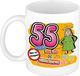 Bellatio Decorations cadeau mok 55 jaar - daar gaan je wilde haren - keramiek - 300 ml