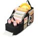 Romon Auto-organizer, achterbank, autostoel, organizer voor kinderen, met zijnetvakken en 2 bekerhouders, waterafstotend, voor kofferbak, interieur, ideaal voor speelgoed, snacks, reisaccessoires