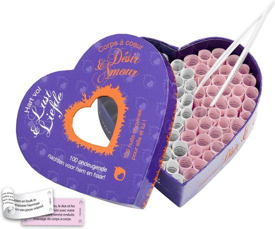Tease & Please Hart Vol Lust & Liefde - Paars - Erotisch Bordspel