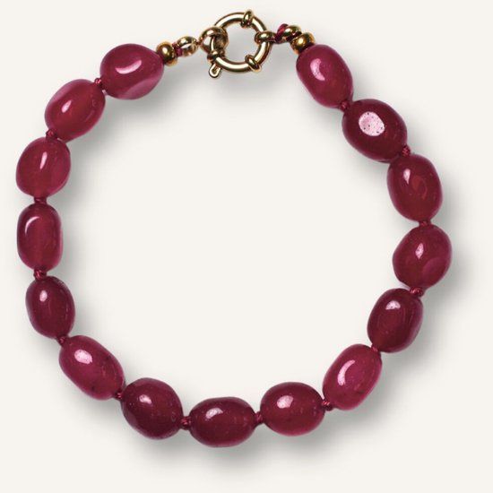 BONNIE STUDIOS Bobby Burgundy Bracelet Sieraden Dames - Rood - Maat ONESIZE
