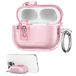 kwmobile Airpods Pro 3 Hoesje - Transparant TPU - Poederroze