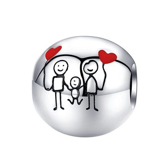 Zilverana Happy Family Forever Bead - 925 Silver Charm - Zilverana