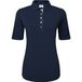 FootJoy Polo Geruwde Lisle, halve mouwen, marine