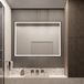Nova Luce Ambor - miroir avec éclairage - 60 x 80 x 5,5 cm - 37W LED incl. - IP44 - anodisé noir