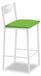 Chaise de cuisine avec dossier, similicuir, vert, 90 cm