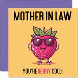 Verjaardagskaarten Berry Cool Verjaardagskaarten voor schoonmoeder - grappige gelukkige verjaardagskaart voor schoonmoeder van schoonzoon, schoondochter, moederdagkaart voor schoonmoeder, 145 mm x 145 mm