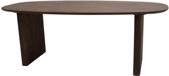 Giga Meubel Eettafel Aya - Donkerbruin Mangohout - 180x90x76cm
