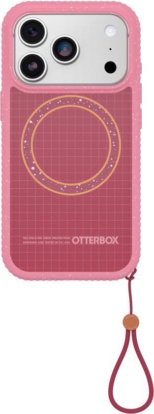 OtterBox Sole Series Hoesje Geschikt voor Apple iPhone 17 Pro | Back Cover | Compatibel met MagSafe | Met Draaglus | Gerecycled | Xtra Hot Roze