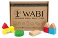WABI Bloc de construction magnétique en bois, 80 pièces
