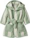Vertbaudet Peignoir bébé - rayé - coton recyclé - vert/blanc - 80