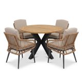 LUX outdoor living Cleve/Alicante Zand Dining Tuinset