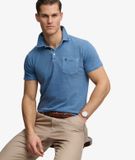 Superdry Homme Polo en Coton et lin Classique Bleu Taille : XL