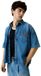 Guess Jeans M6gh52d5m5t Oversize Cropped Overhemd Met Korte Mouwen Blauw 2XL Man