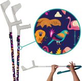 My Add On myCover Colorful Animals - 2 stuks - Trendy hoes voor krukken en wandelstokken