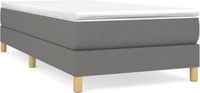 vidaXL Boxspring bed 90x190 cm stof donkergrijs