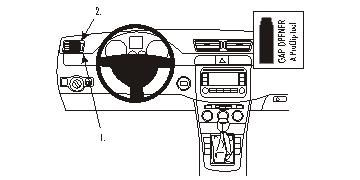 Brodit ProClip houder geschikt voor Volkswagen Passat 2005-2014 /Alltrack 2012-2012 / Passat CC 2009-2017 Left mount - Zwart