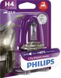 Philips CityVision Moto Type H4 - Motor Lamp - 3200K - 12V - 12342CTVBW