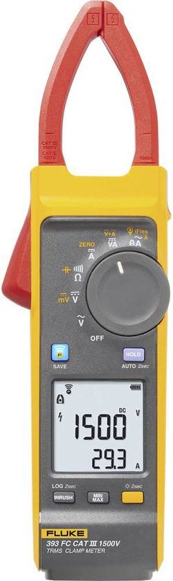 Fluke 393 FC iFlex Stroomtang Digitaal CAT III 1500 V