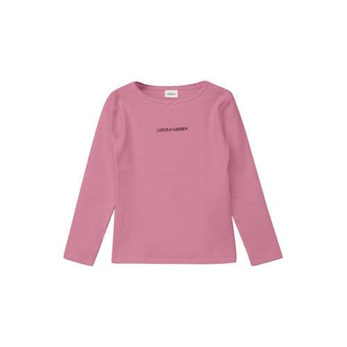 s.Oliver longsleeve met borduursels - roze