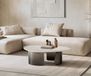 Marvello Table basse 100x50 cm marbre blanc métal noir antique