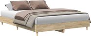 vidaXL Bedframe zonder matras 150x200cm spaanplaat Sonoma eikenkleurig