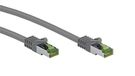goobay 61115 - CAT 8.1 netwerkkabel/LAN-kabel - high-speed 40 Gbits patchkabel met S/FTP PiMF afscherming/grijs / 1 m