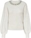 ONLY ONLELSA L/S PULLOVER KNT NOOS Trui Dames - Pumic Stone/white - Maat L