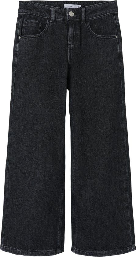 NAME IT NKFROSE Girls' Wide Leg Jeans - Dark Grey - Size 146