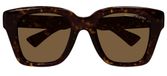 Alexander Mcqueen Am0432sa Lunettes de soleil pour homme Havane Carré Marron 52mm