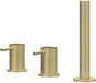 IVY Concord Badrandcombinatie 3-Gats Mengkraan met Uittrekbare Handdouche zonder Uitloop - Geborsteld RVS 316 Mat Goud PVD