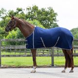 Q-essentials Fleecedeken Q-essentials New Basic Met Kruissingels Blauw - 105/145