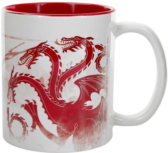 Game of Thrones Mok - Targaryen - Roter Drache - wit/rood