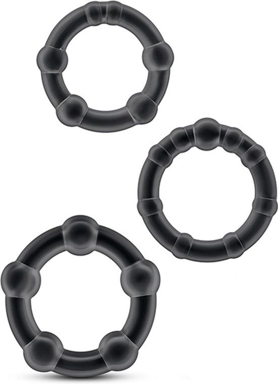 Blush Novelties Blush Cockring Set met Kralen - Zwart