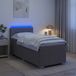 vidaXL Boxspringbed met matras en hoofdeinde Taupe 100 x 200 cm Stof