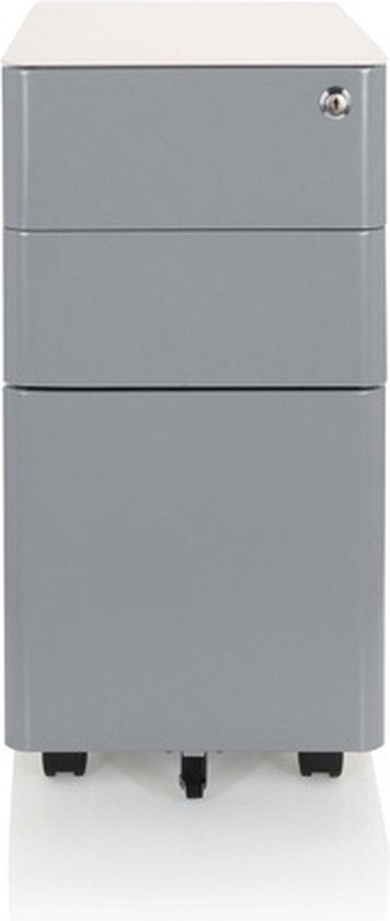 hjh office COLOR I Metaal Ladeblok - Wit / Grijs