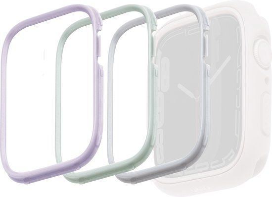 UNIQ - Frame - voor Moduo 3in1 Apple Watch Serie 4/5/6/7/8/SE 40/41mm Salie-Lila-Wit/Sage-Lila-Wit