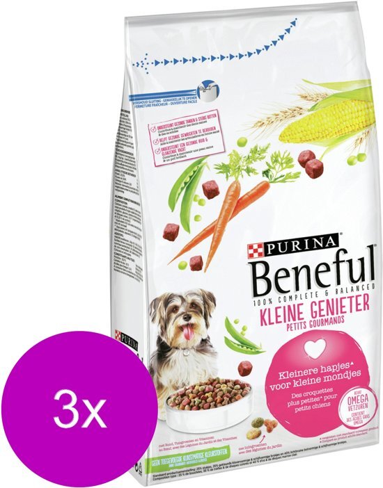 BENEFUL Kleine Genieter Rund&Groente - Hondenvoer - 3 x 1.4 kg