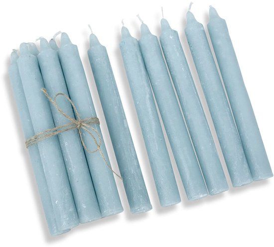 LOBERON Kaars set van 12 Bauceau blauw