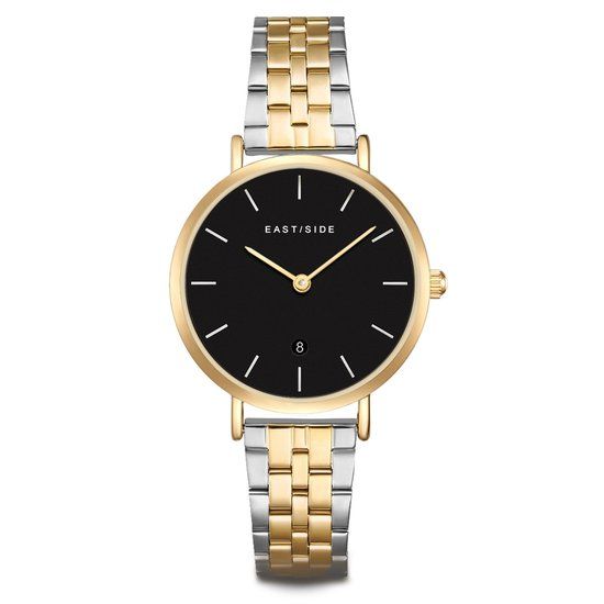 EASTSIDE Bloomfield Dameshorloge - Goudkleurig - Zwart - Staal - 32 mm