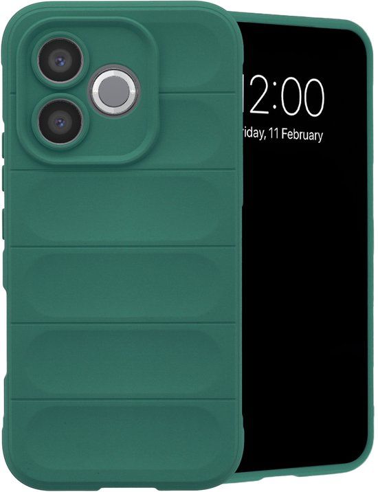 imoshion EasyGrip Backcover - Donkergroen - Geschikt voor Honor 600 Lite