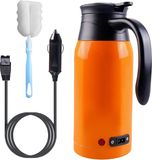 OEM Bol Auto waterkoker roestvrij staal 1000 ml - digitale display - snel opwarmen - autoketel voor auto vrachtwagen