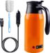 OEM Bol Auto waterkoker roestvrij staal 1000 ml - digitale display - snel opwarmen - autoketel voor auto vrachtwagen