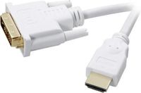SpeaKa Professional SP-7870336 DVI-kabel DVI / HDMI Adapterkabel DVI-D 18+1-polige stekker, HDMI-A-stekker 2.00 m Wit Vergulde steekcontacten