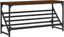 vidaXL Schoenenrek 90x30x45 cm bewerkt hout bruin eikenkleur