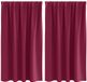 vidaXL Rideaux occultants à œillets 2 pcs Rouge vin 140 x 140 cm